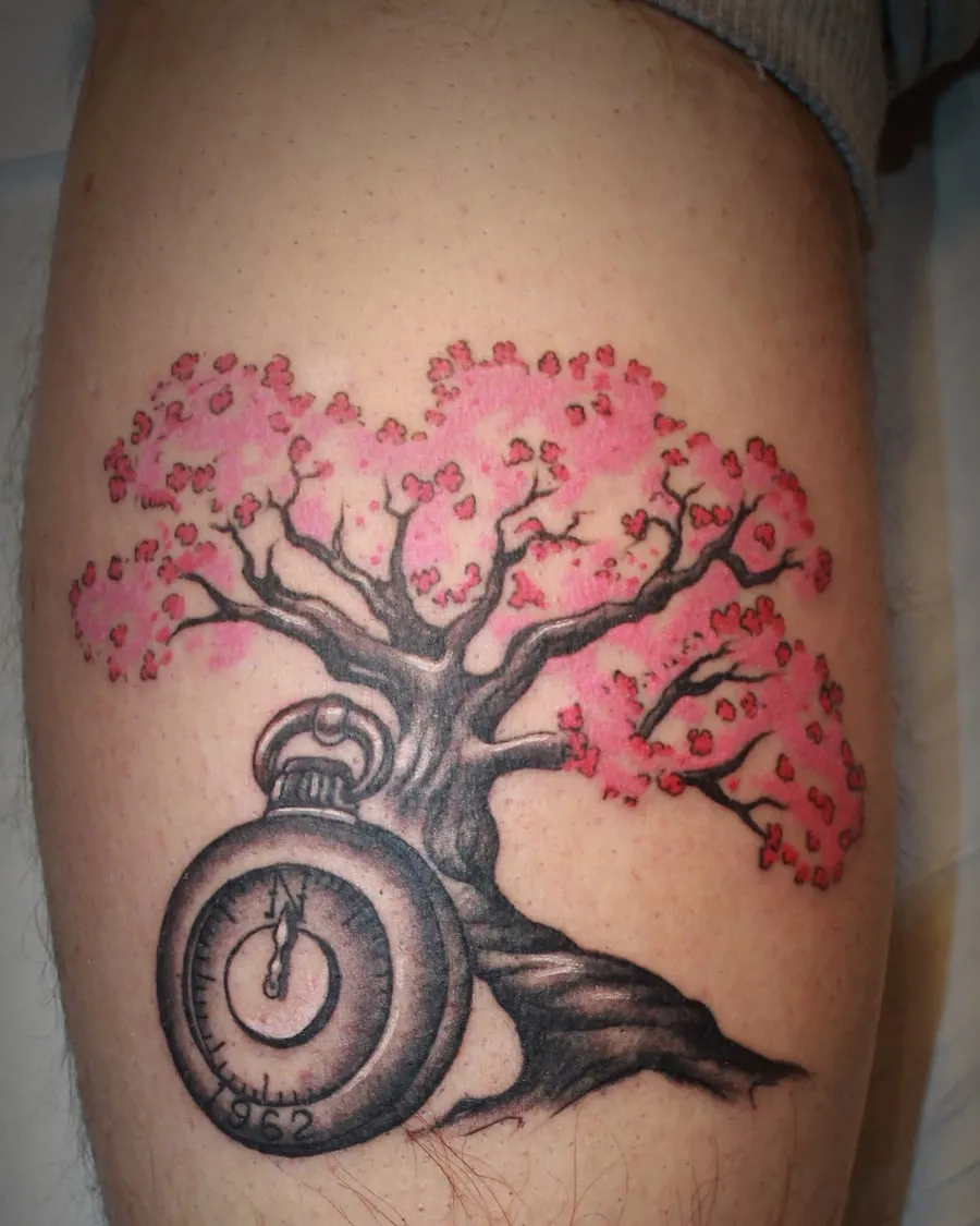 Cerezo y reloj