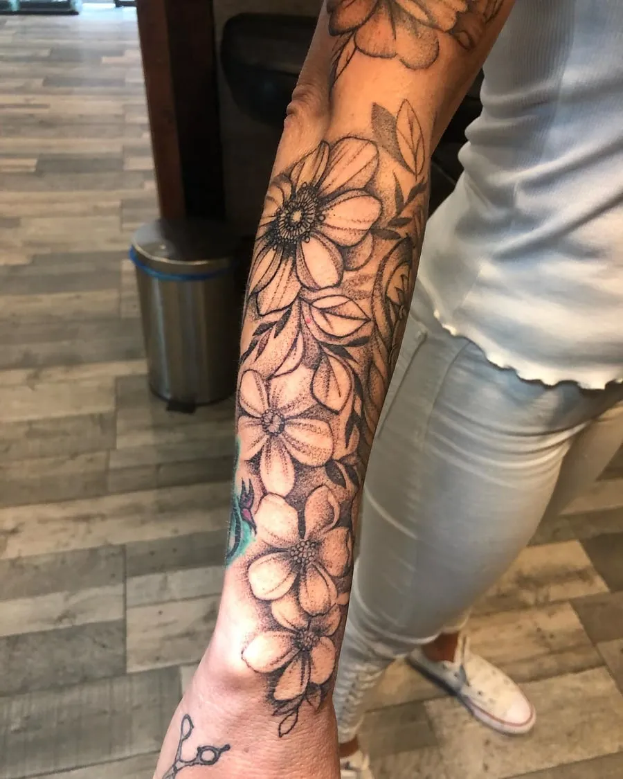 Manga de flores